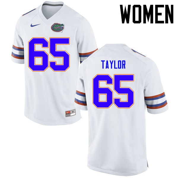 Florida Gators Women #65 Jawaan Taylor College Football Jersey White